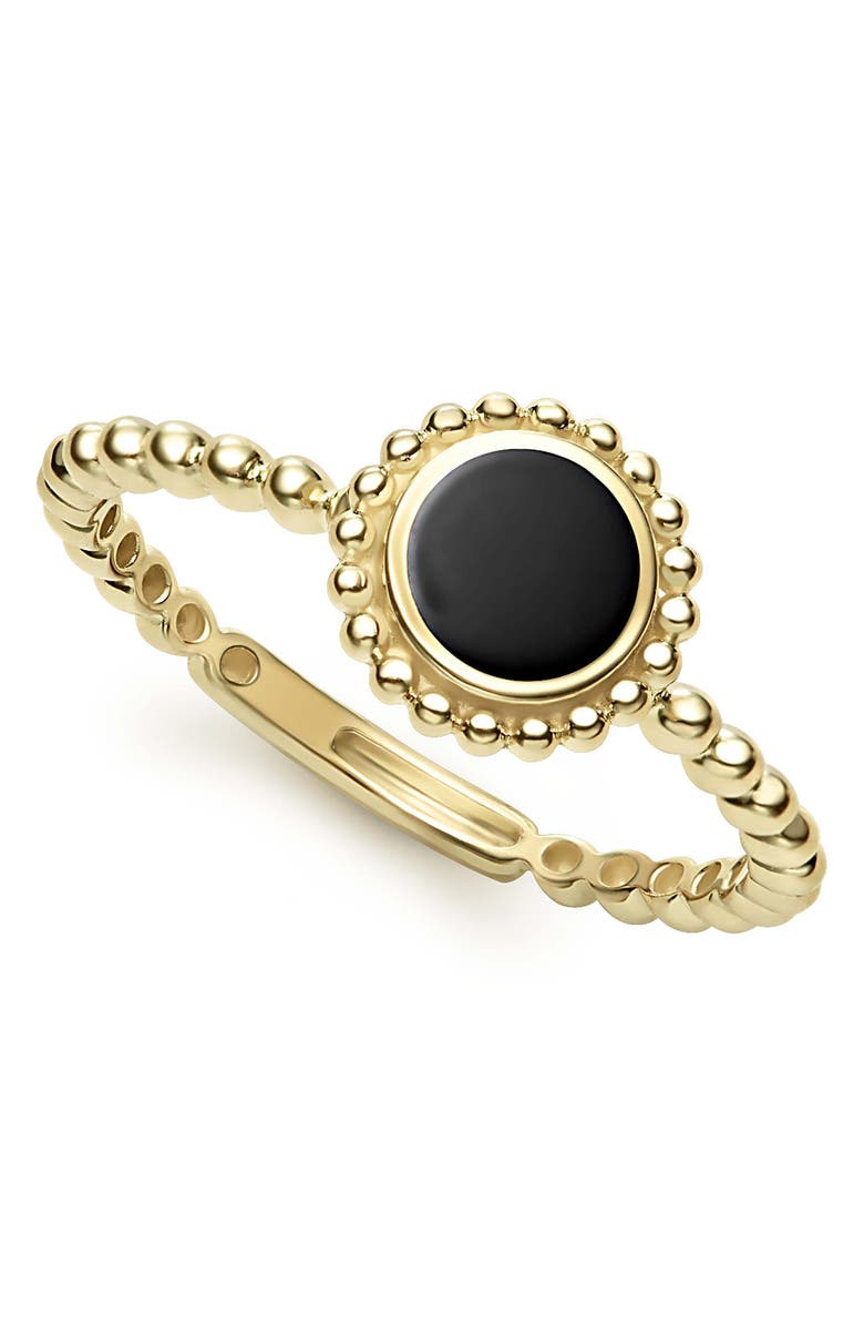LAGOS Covet Onyx Station Ring, Alternate, color, 