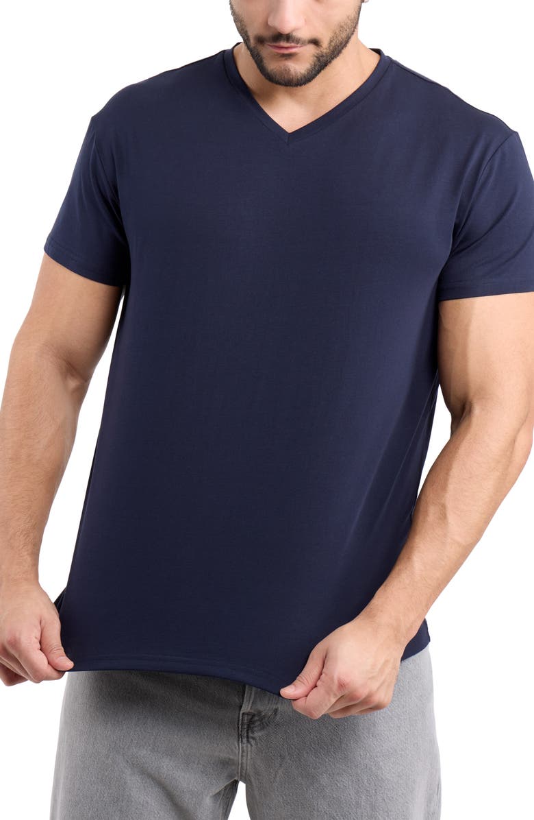 XRAY V-Neck Flex T-Shirt, Alternate, color, Navy