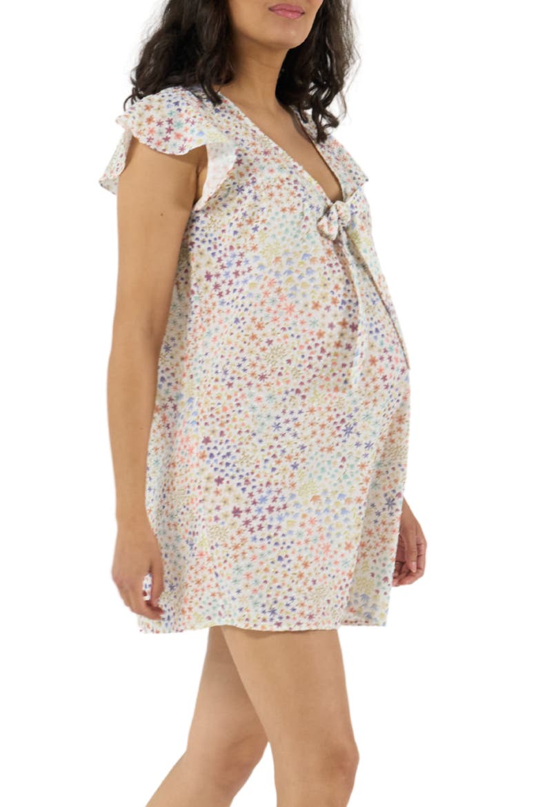 Caroline Maternity and Nursing Nightdress, Main, color, Multicolor