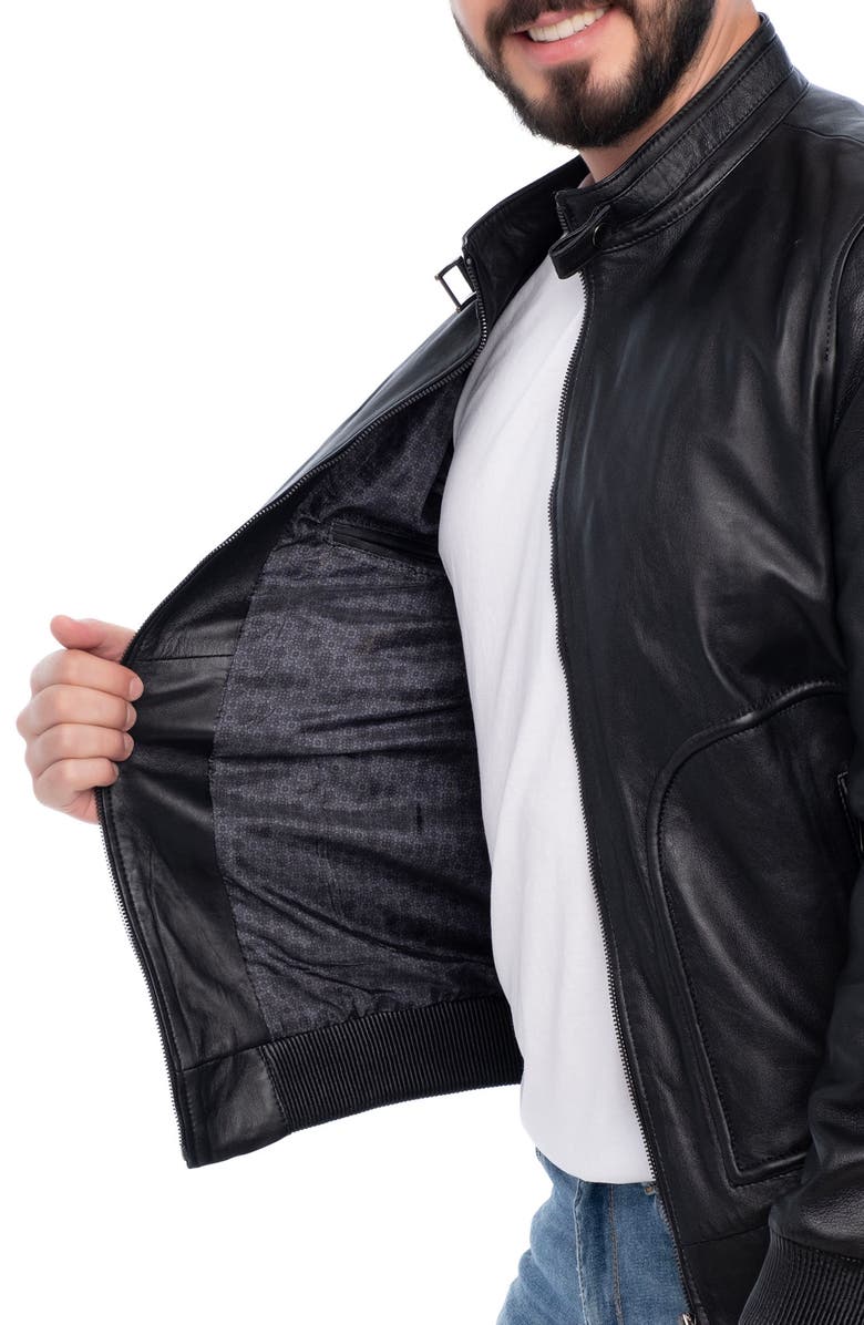 VELLAPAIS Larue Leather Jacket, Alternate, color, Black