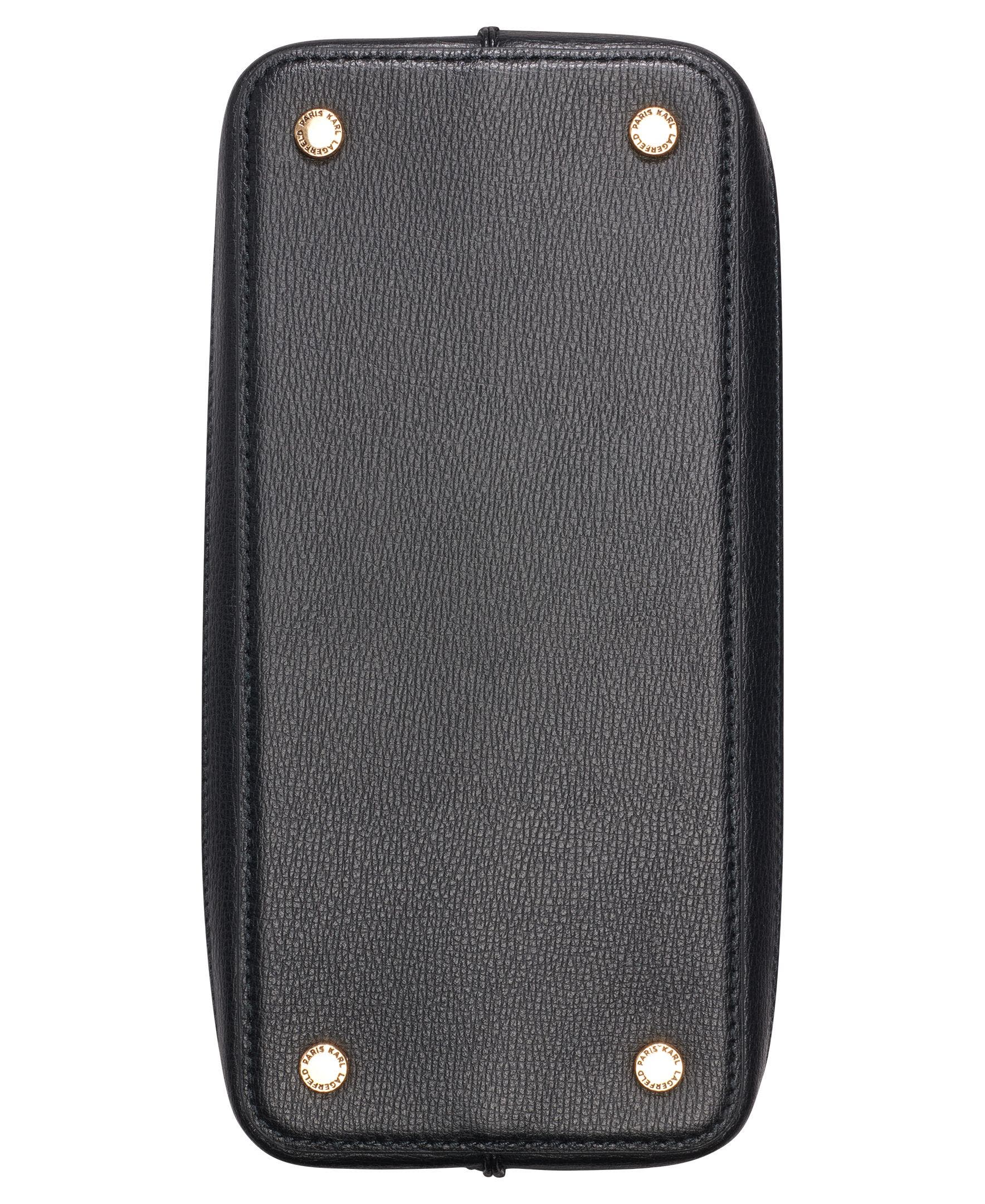 KARL LAGERFELD PARIS Evelina Canvas Bucket, Alternate, color, Natural/Black