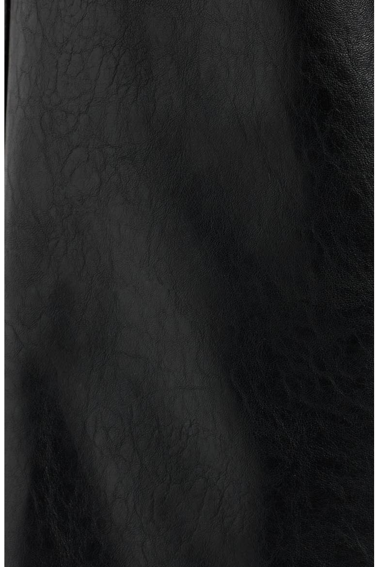 Finley Faux Leather Coat, Alternate, color, BLACK