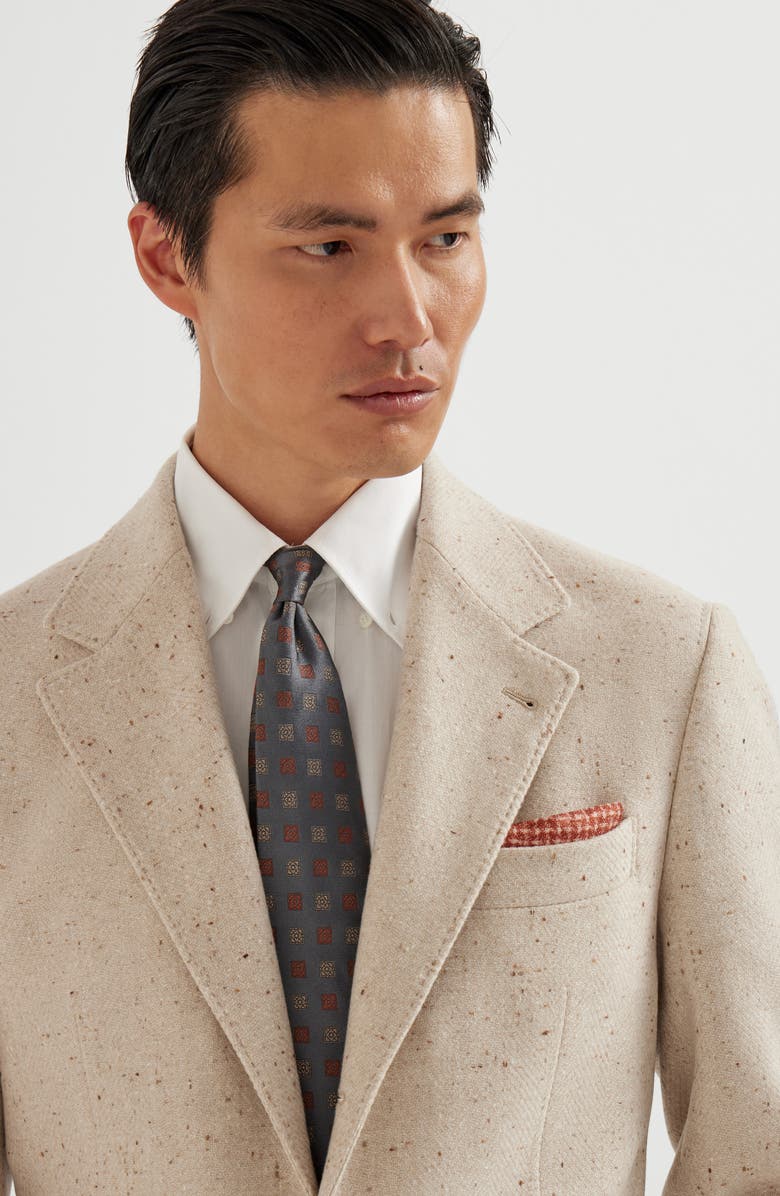 Brunello Cucinelli Necktie with pattern, Alternate, color, Anthracite