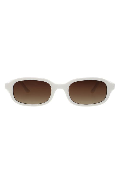 Florence by Mills 49mm Rectangular Sunglasses in Solid Cream  product