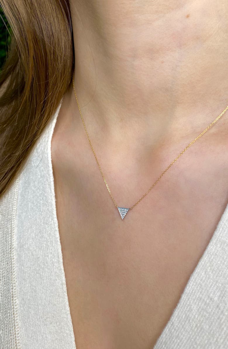 Dana Rebecca Designs 'Emily Sarah' Diamond Triangle Pendant Necklace, Alternate, color, 