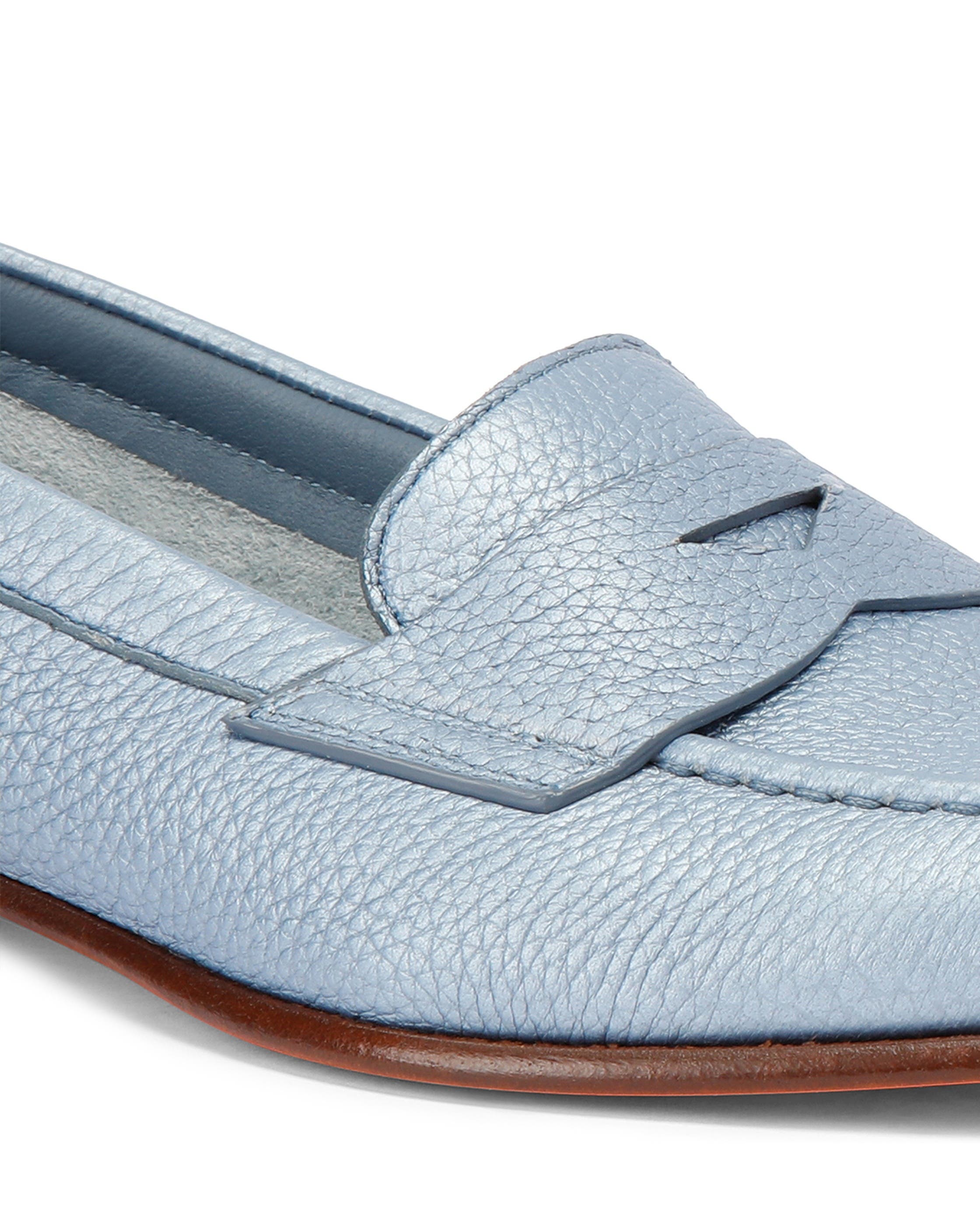 Women's Tumbled Leather Penny Loafer, Alternate, color, Blue