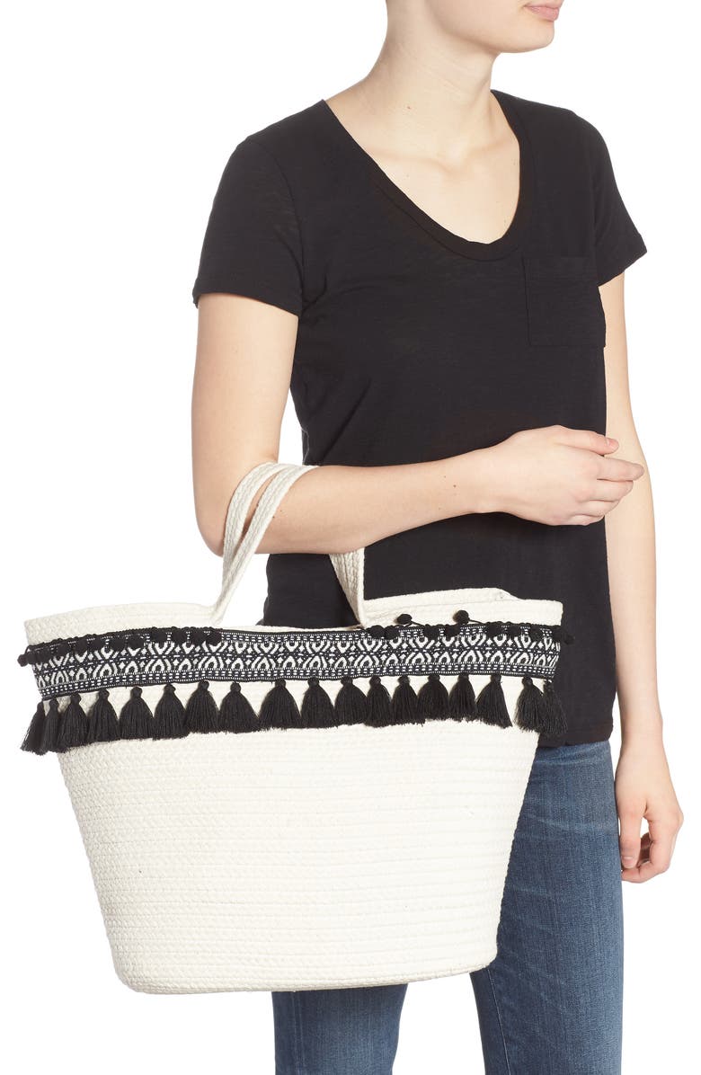 Shiraleah Caicos Woven Tote, Alternate, color,