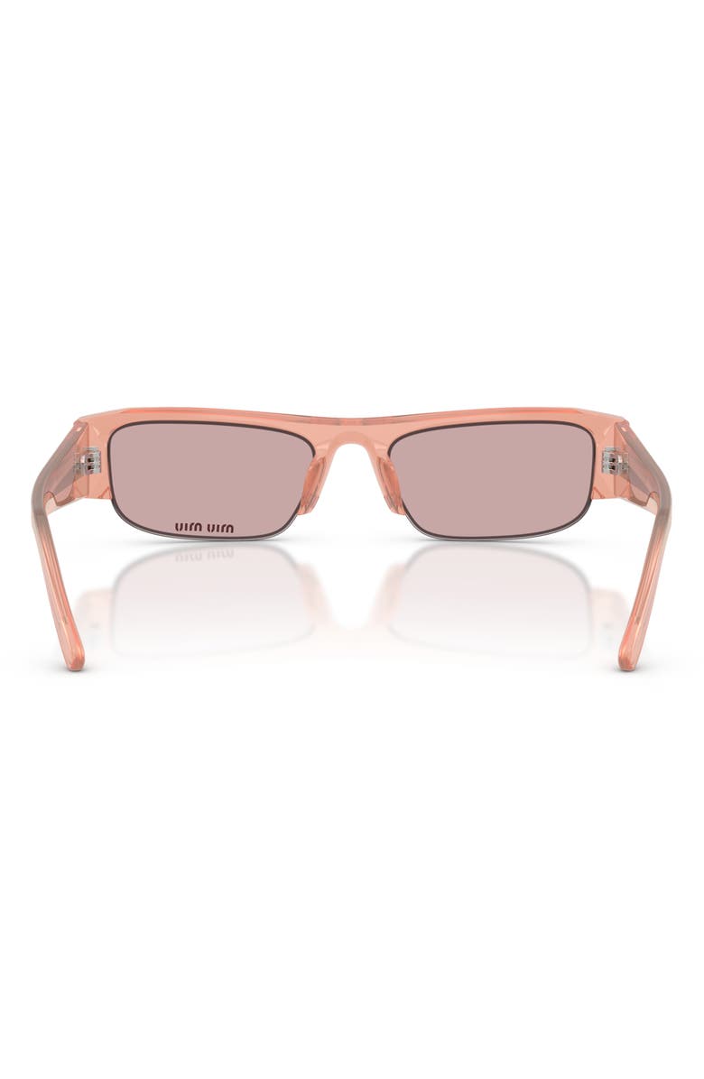 Miu Miu 51mm Rectangular Sunglasses, Alternate, color, Opal Pink / Pink