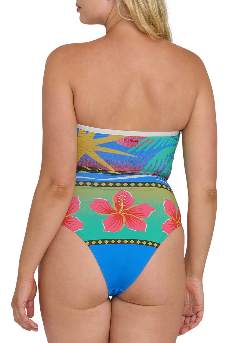 Midnight Tropics Andrew Cutout High-Leg One-Piece Swimsuit, Alternate, color, TRUE BLUE