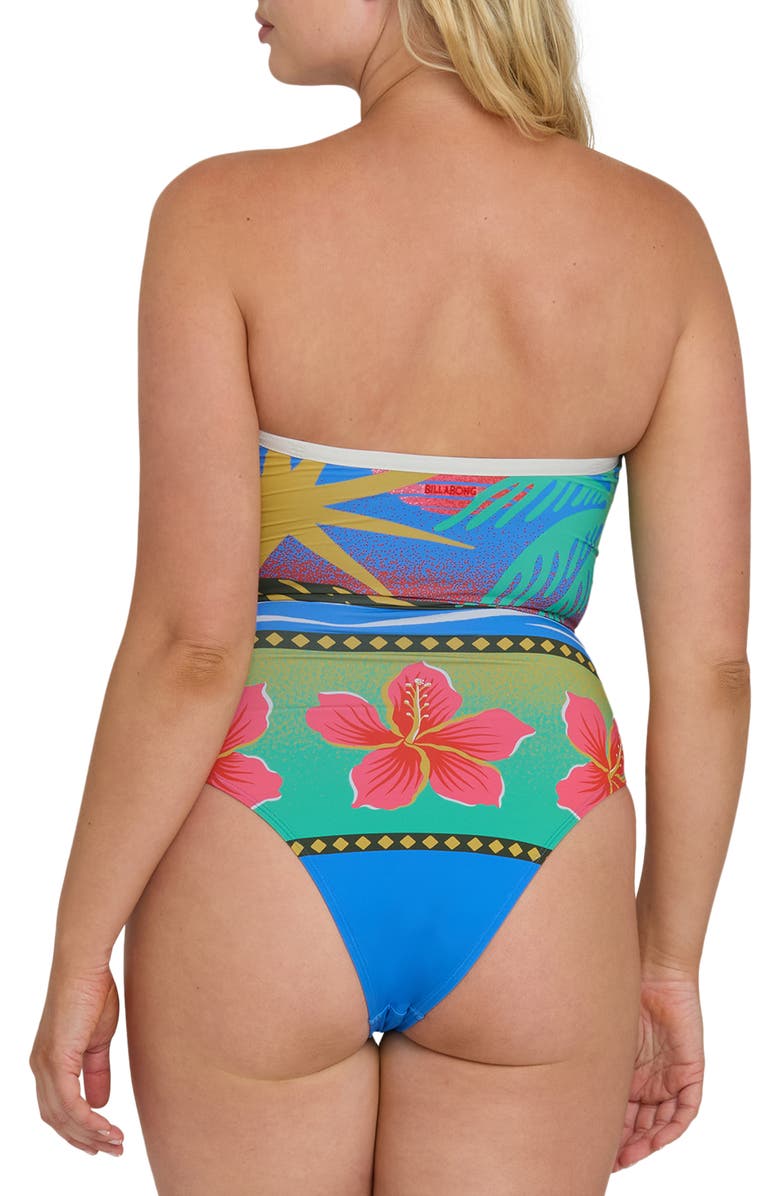 Billabong Midnight Tropics Andrew Cutout High-Leg One-Piece Swimsuit, Alternate, color, True Blue