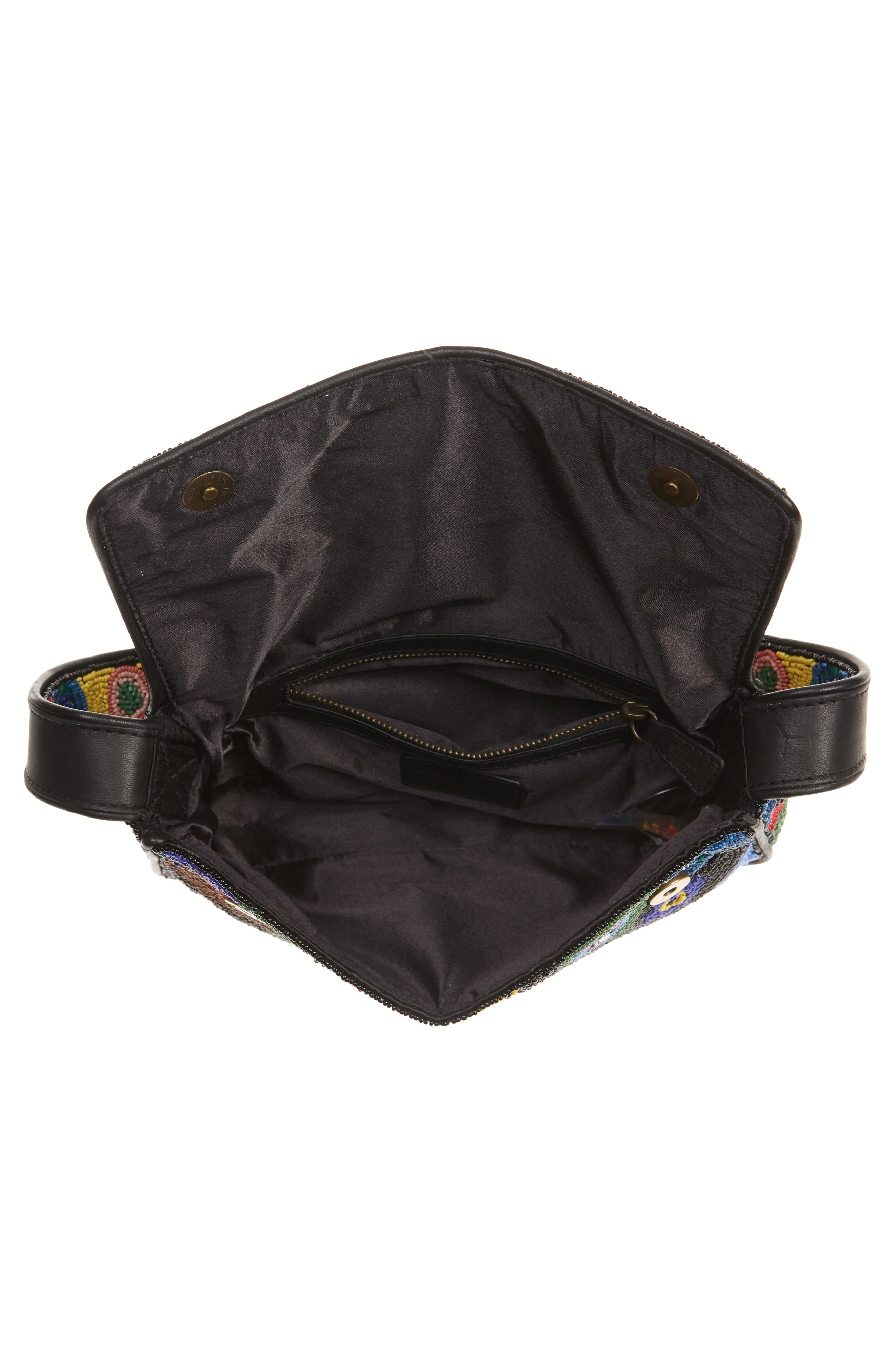 STAUD Tommy Beaded Shoulder Bag, Alternate, color, Black Millefiori