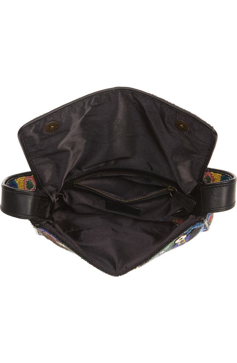 STAUD Tommy Beaded Shoulder Bag, Alternate, color, Black Millefiori