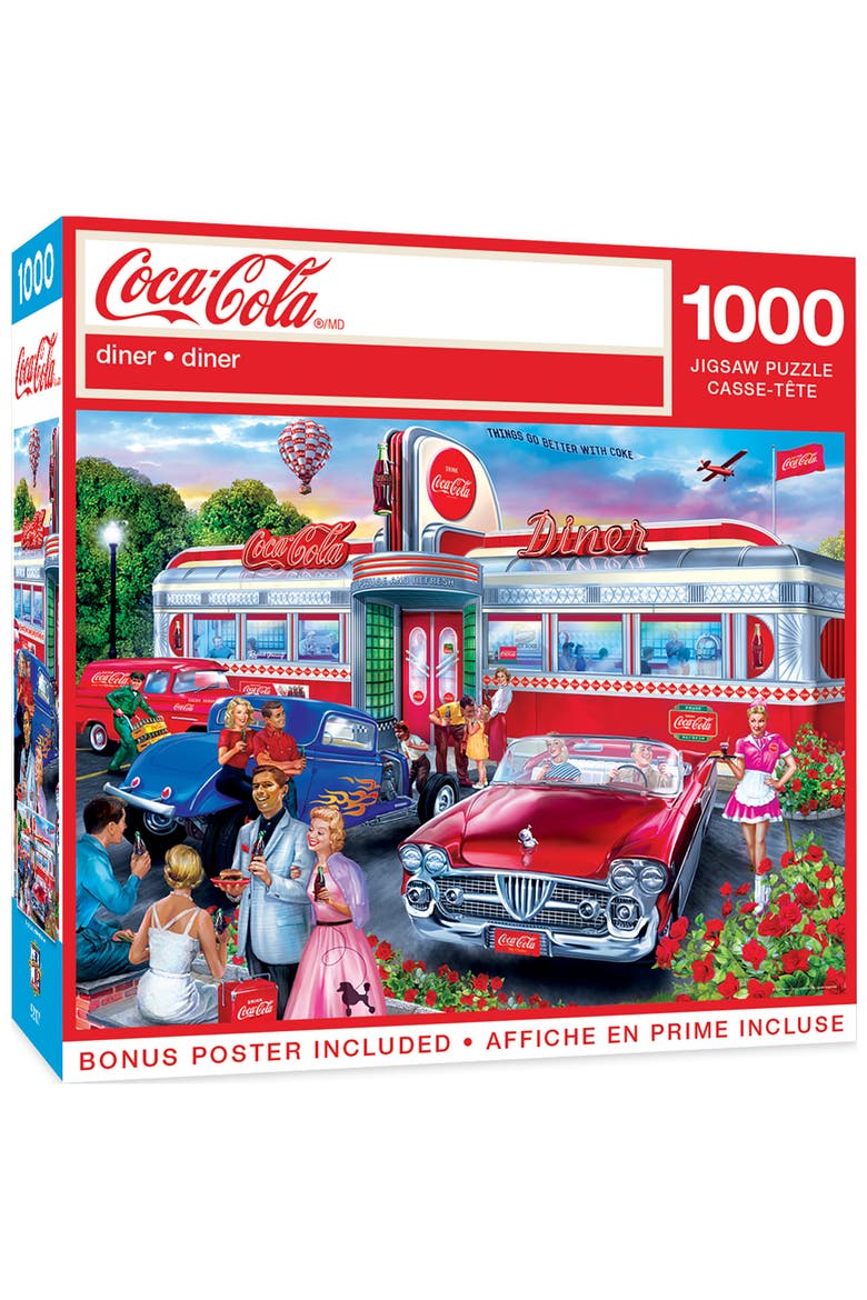 Coca-Cola Diner 1000 Piece Jigsaw Puzzle, Main, color, Multicolor