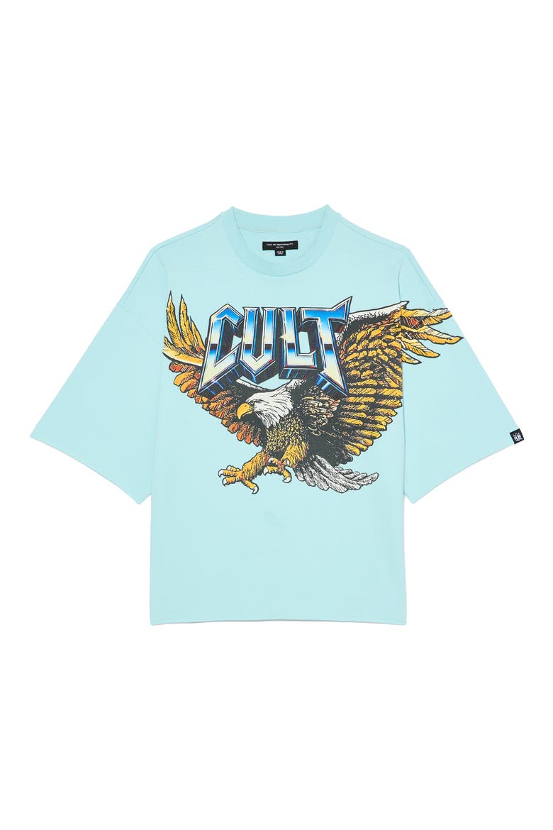 Eagle Oversize Graphic T-Shirt, Alternate, color, BLUE GLOW