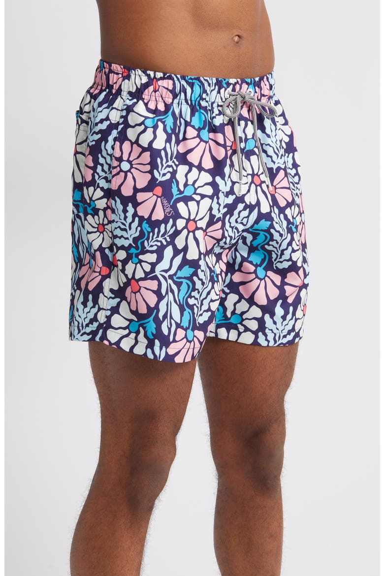 Mellow Mid Length Swim Trunks, Alternate, color, BLUE
