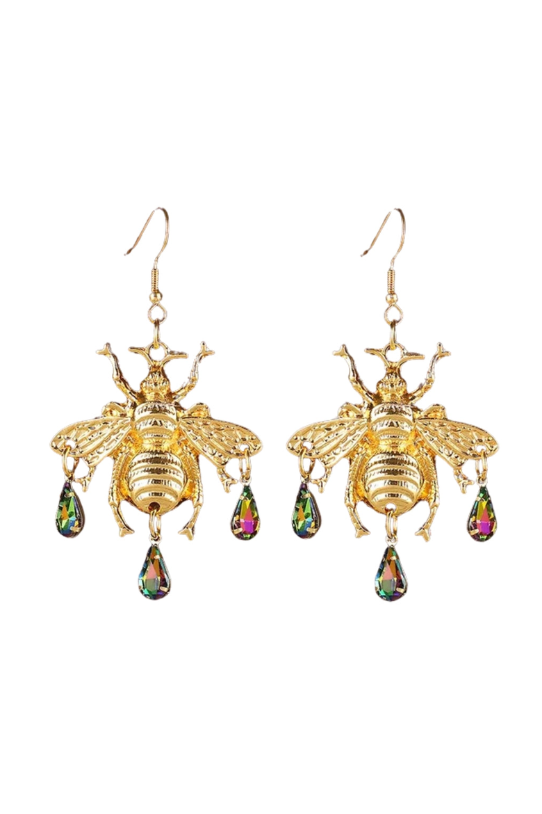 Vintage Cicada Gem Earrings, Main, color, Prismatic