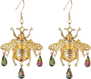 Humanist Beauty Vintage Cicada Gem Earrings