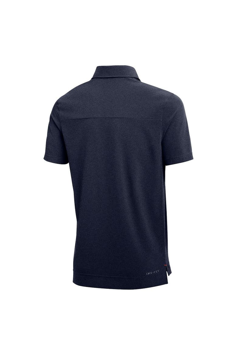 Men's Nike Heathered Navy Virginia Cavaliers 2022 Coach Performance Polo, Alternate, color, Heather Navy