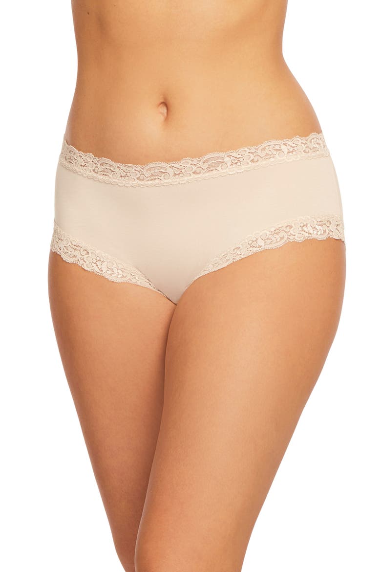 Iconic High Waist Boyshorts, Main, color, CHAMPAGNE