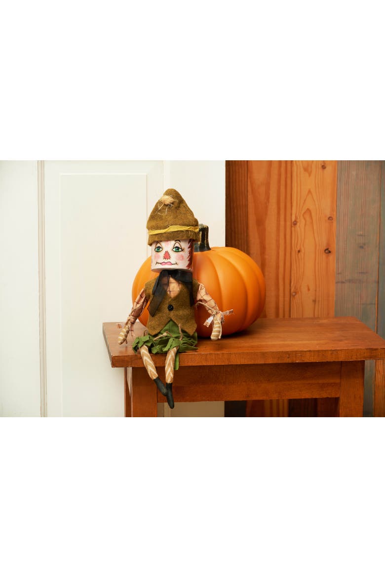 Tobias Scarecrow Halloween Joe Spencer Gathered Traditions Figurine, Alternate, color, Green