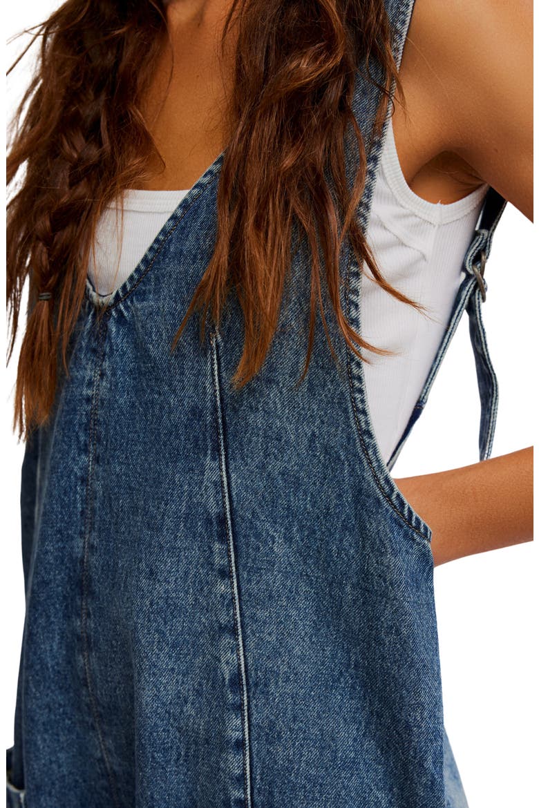 High Roller Denim Short Overalls, Alternate, color, ZAZA
