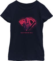 Supergirl Girls Supergirl Kara Portrait Logo T Shirt