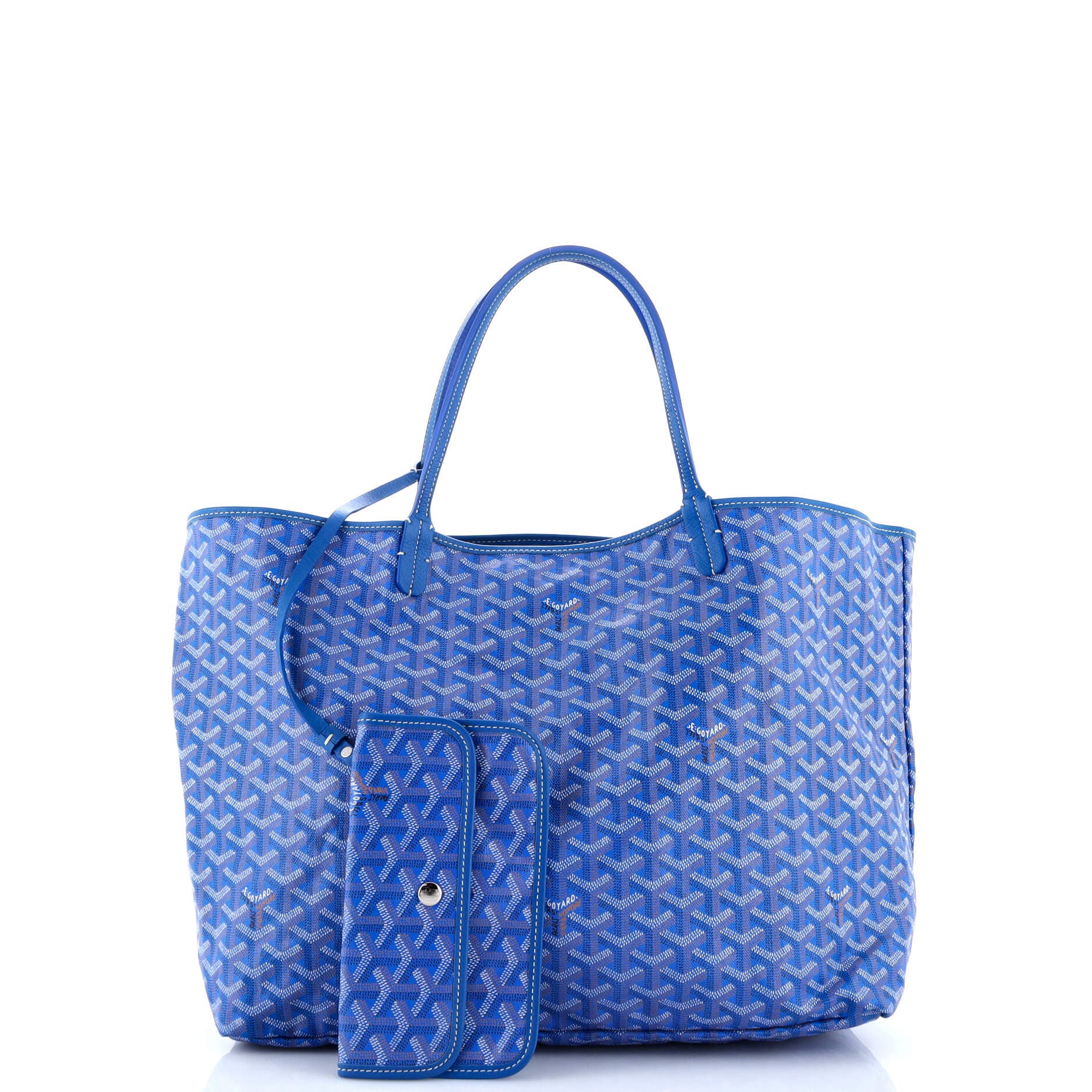 Pre-Owned Goyard Saint Louis Tote Coated Canvas GM, Alternate, color, Blue