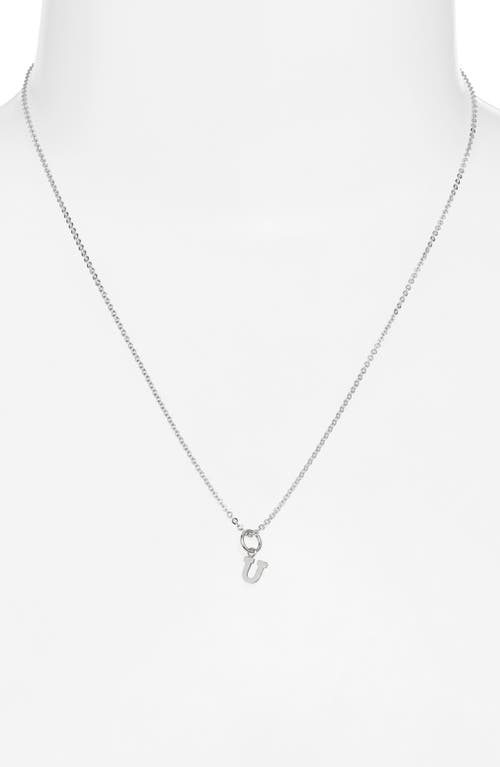 Nashelle Initial Pendant Necklace In Sterling Silver - U
