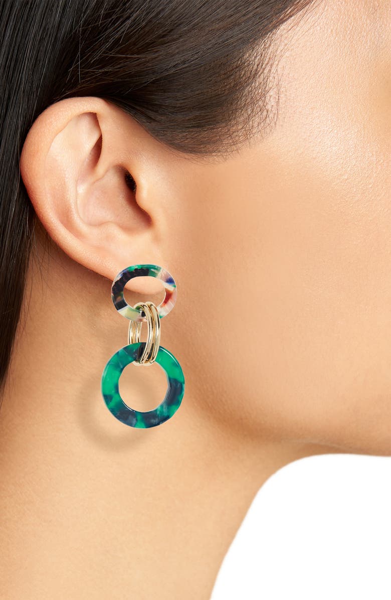 Halogen<sup>®</sup> Resin Double Drop Earrings, Alternate, color, 