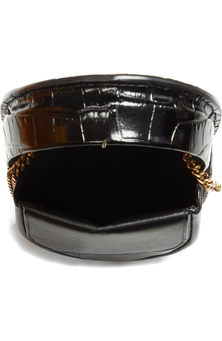 Saint Laurent Baby Kaia Croc Embossed Leather Crossbody Bag, Alternate, color,