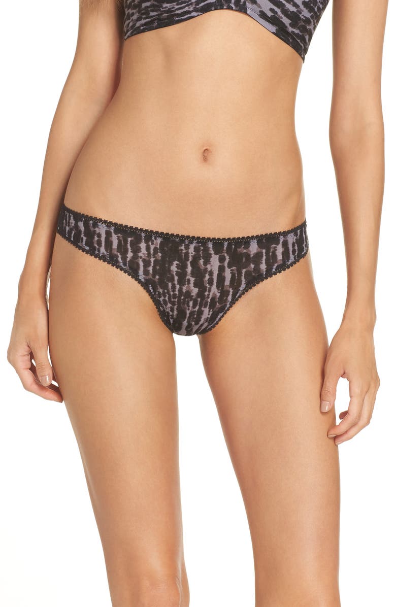 On Gossamer Triple Mesh Print Thong, Main, color,