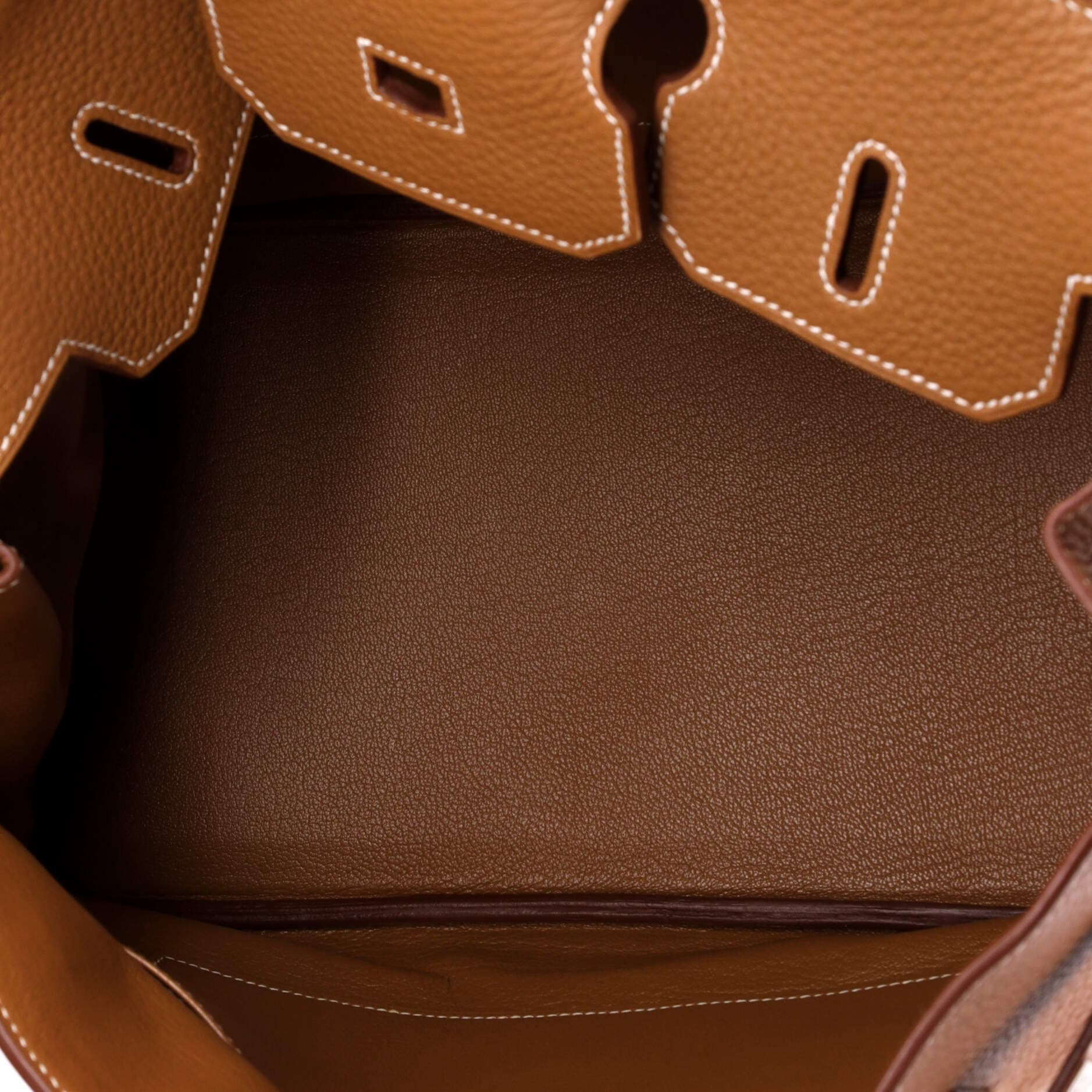 Pre-Owned Hermes Birkin Handbag Brown Togo with Palladium Hardware 35, Alternate, color, Gold