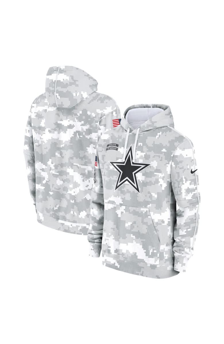 Nike Men's Nike Arctic Camo Dallas Cowboys 2024 Salute to Service Club Fleece Pullover Hoodie, Alternate, color, 