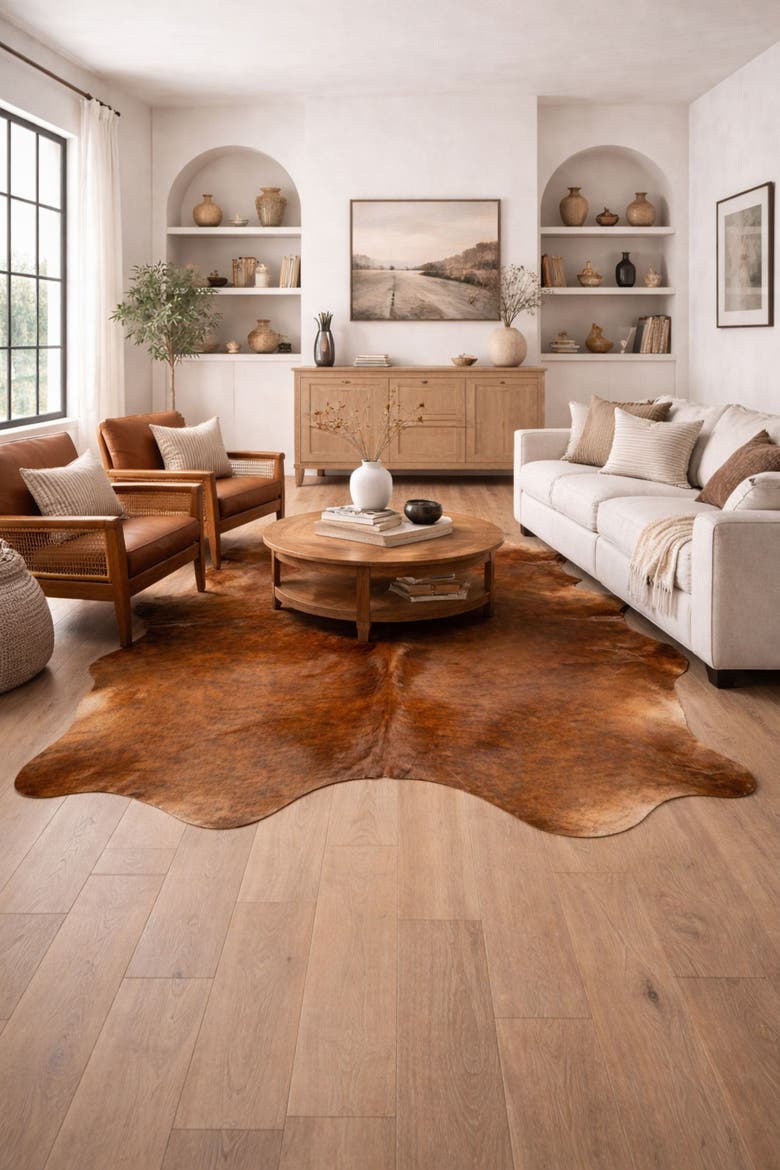 Eco Hides RH Rugs Brindle Cowhide Rug 8'1" × 6'6", Alternate, color, Brindle