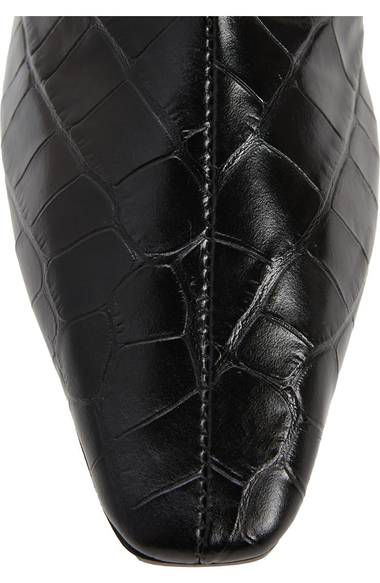 TOTEME The Wide Shaft Croc Embossed Tall Boot, Alternate, color,