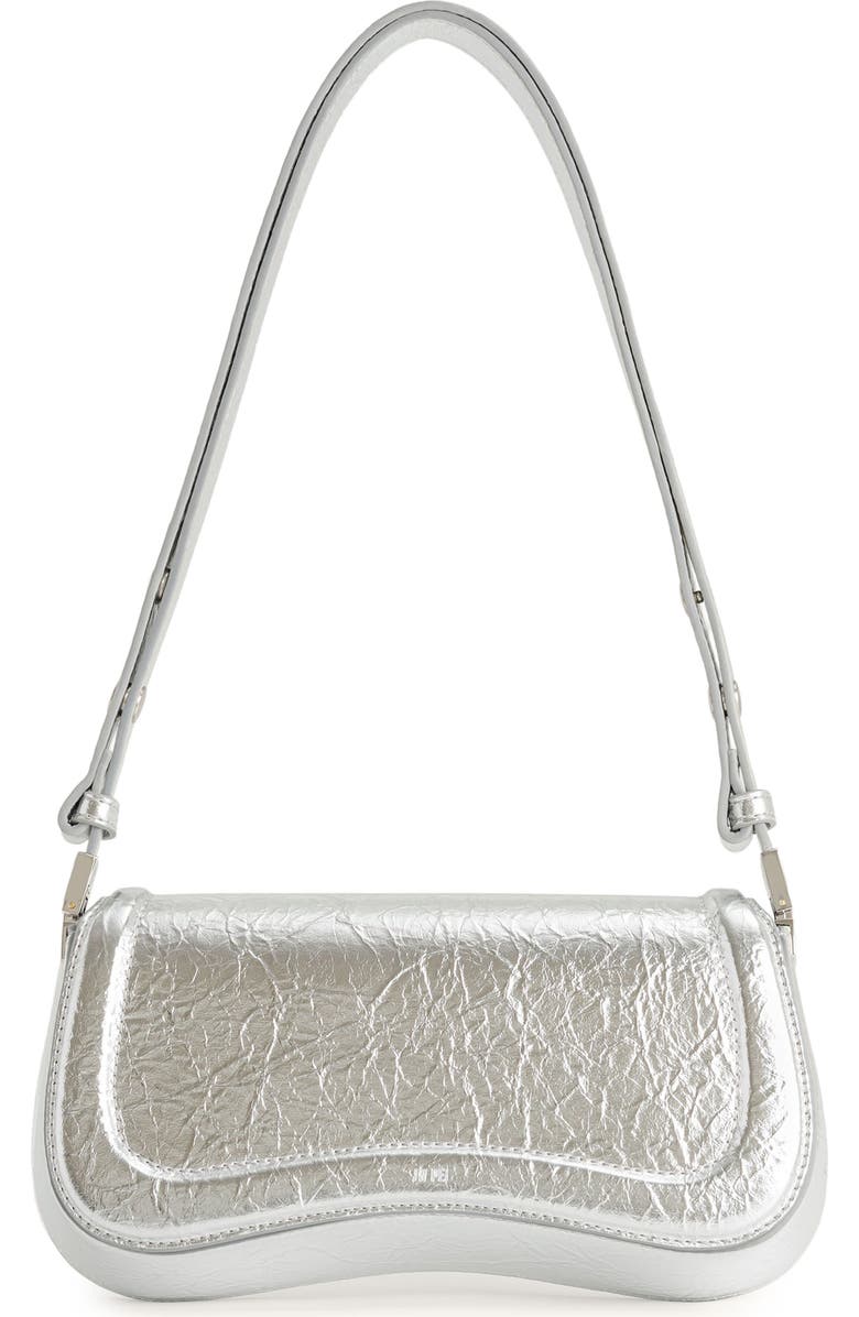 JW PEI Joy Metallic Faux Leather Shoulder Bag, Main, color, Silver