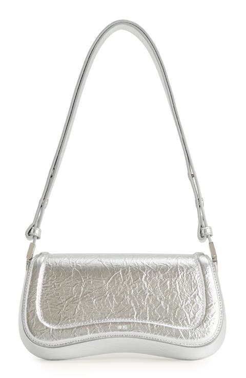Joy Metallic Faux Leather Shoulder Bag