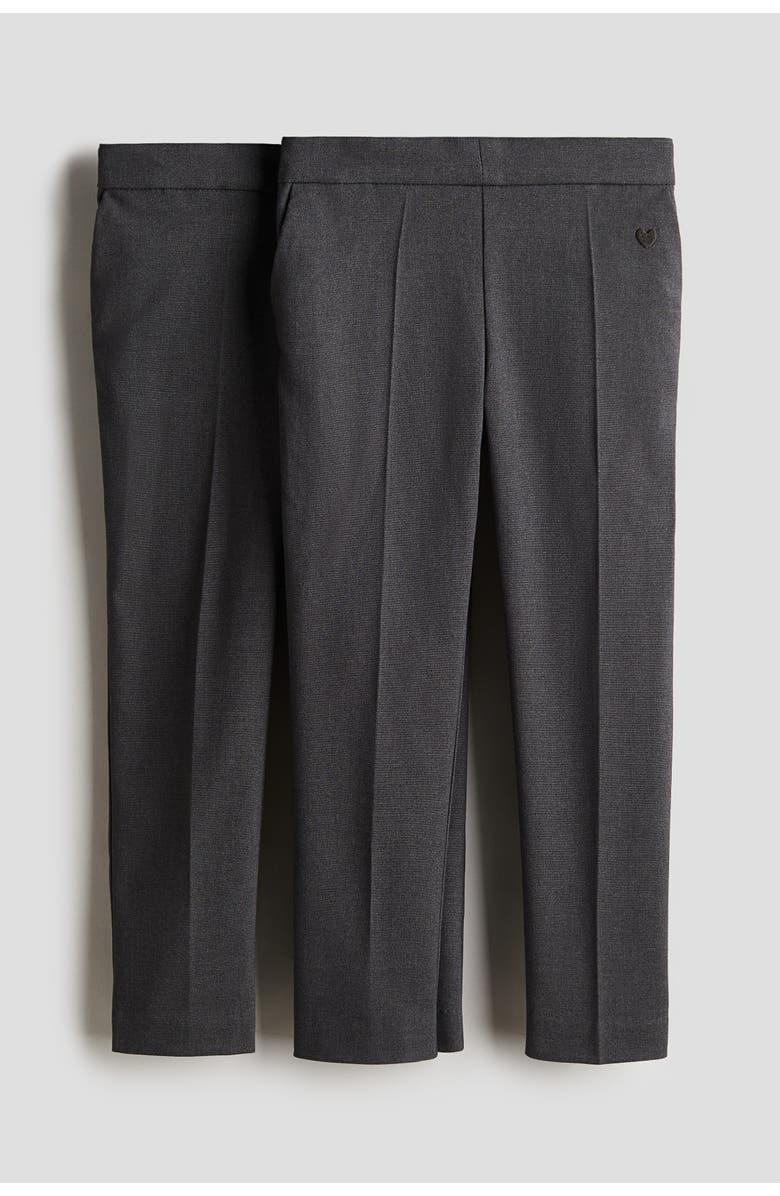 H&M 2-pack School Trousers, Main, color, Dark Gray