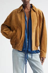 Saint Laurent Suede Bomber Jacket