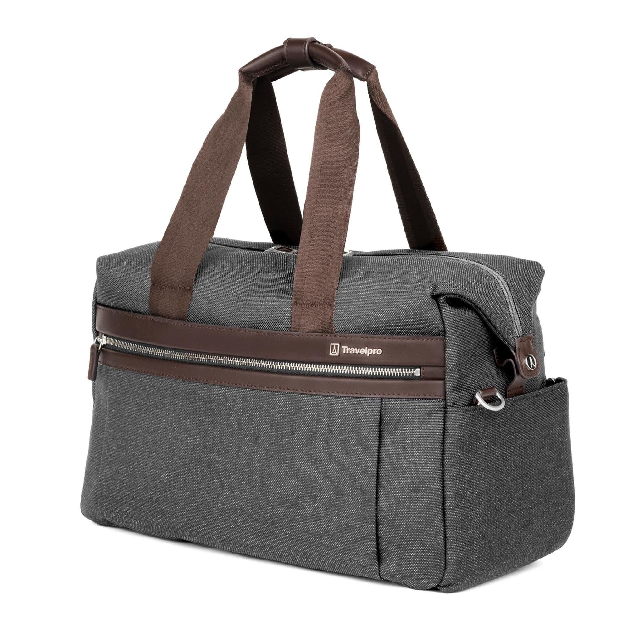 Platinum Elite Soft 16.5" Carry on Travel Underseat Tote Bag, Fits up to 14" Laptop, Alternate, color, Vintage Grey