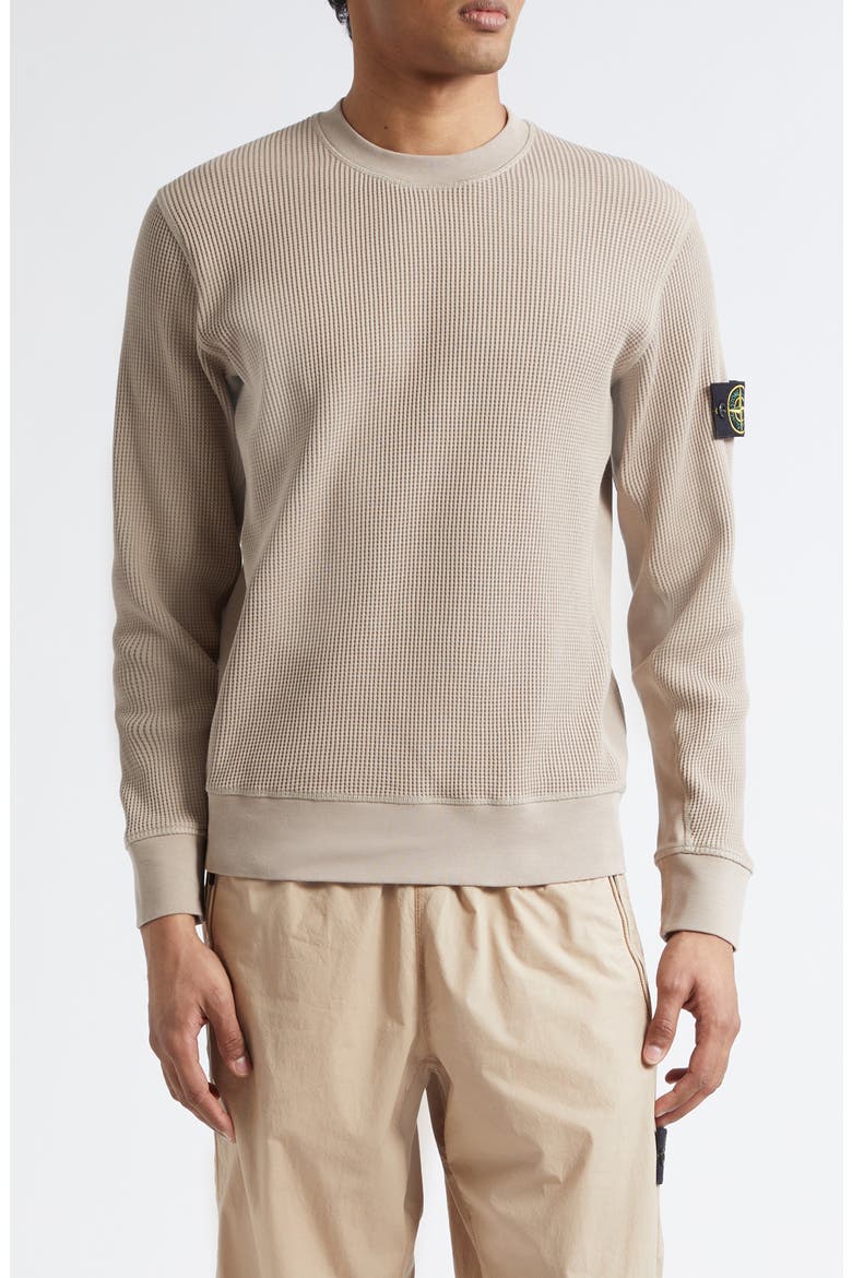 Cotton Waffle Knit Sweatshirt, Main, color, DESERT