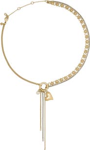 Kate Spade New York chain reaction asymmetric necklace
