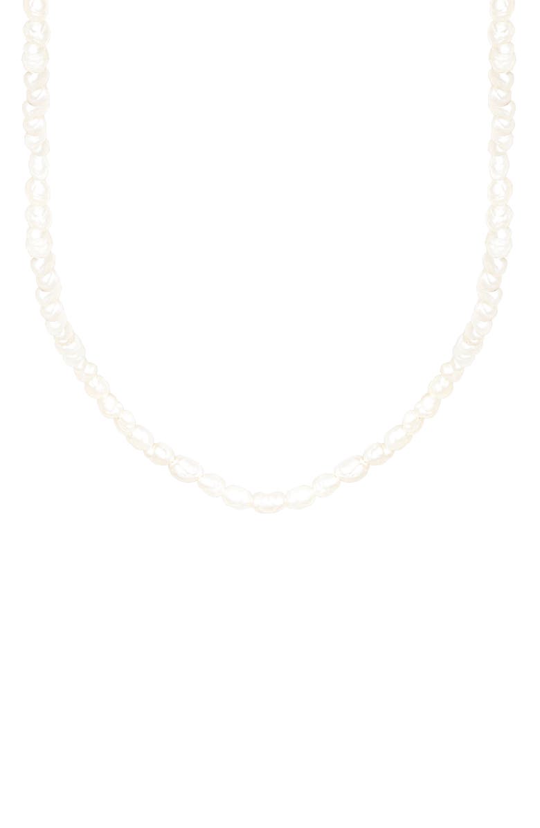 SPLENDID PEARLS Freshwater Pearl Necklace & Bracelet Set, Alternate, color, White