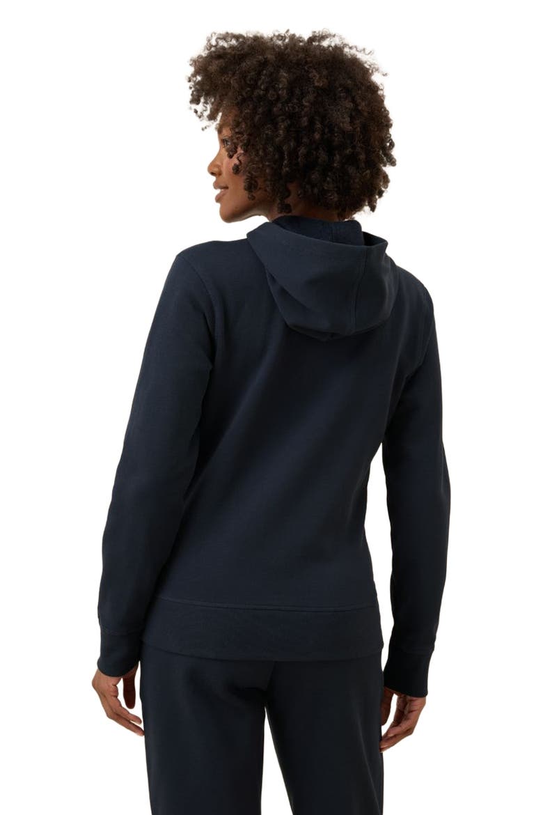 Organic Cotton Brushed Fleece Zip Hoodie, Alternate, color, Midnight Blue