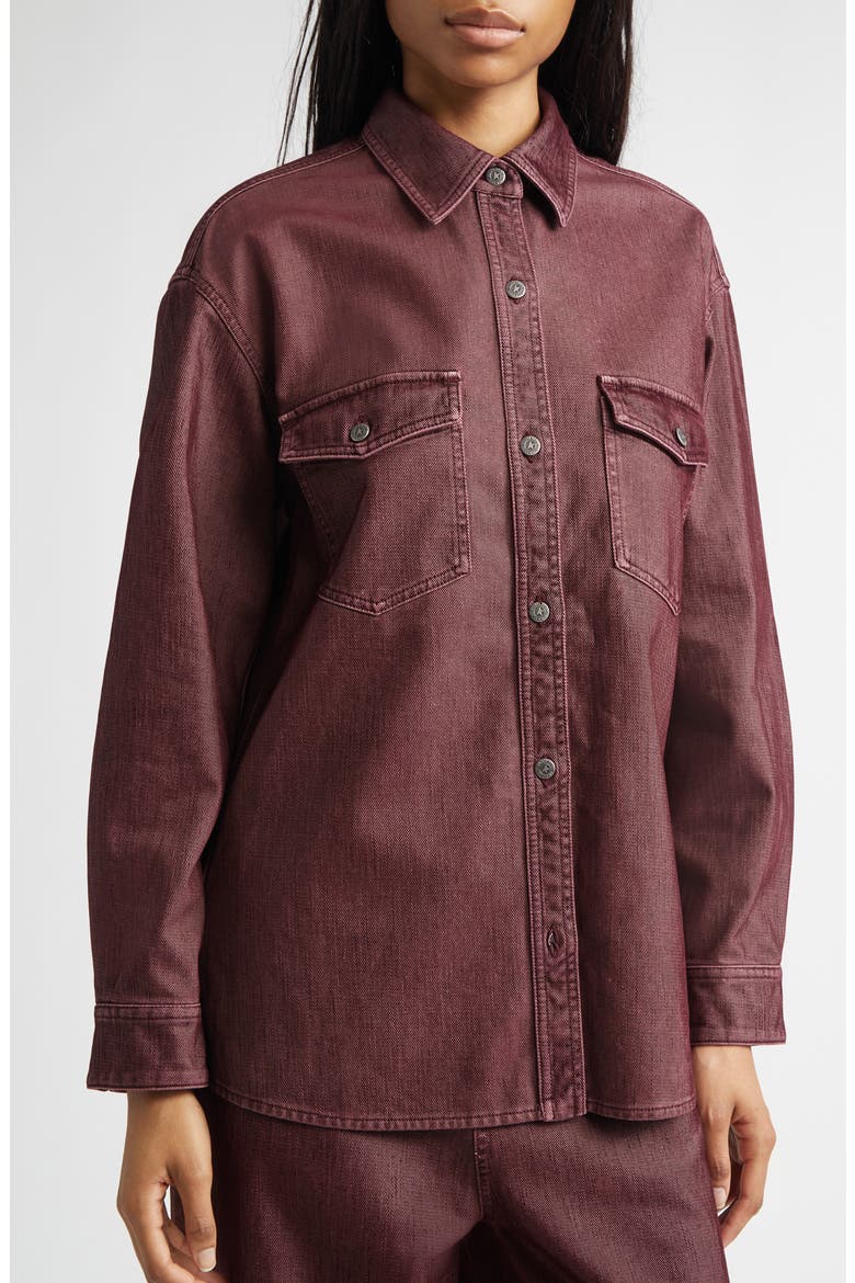 Journey Patty Cotton Twill Button-Up Shirt, Alternate, color, PORT ROYALE