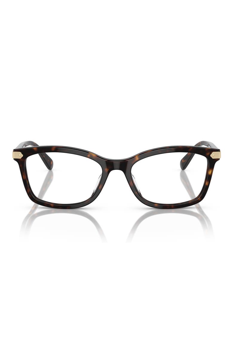 51mm Rectangular Optical Glasses, Main, color, DARK TORTOISE / DEMO