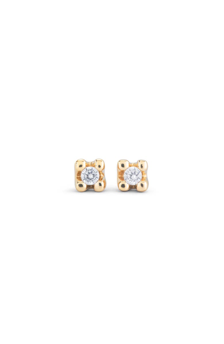 UNODE50 Zircon Stud Earrings, Main, color, Gold