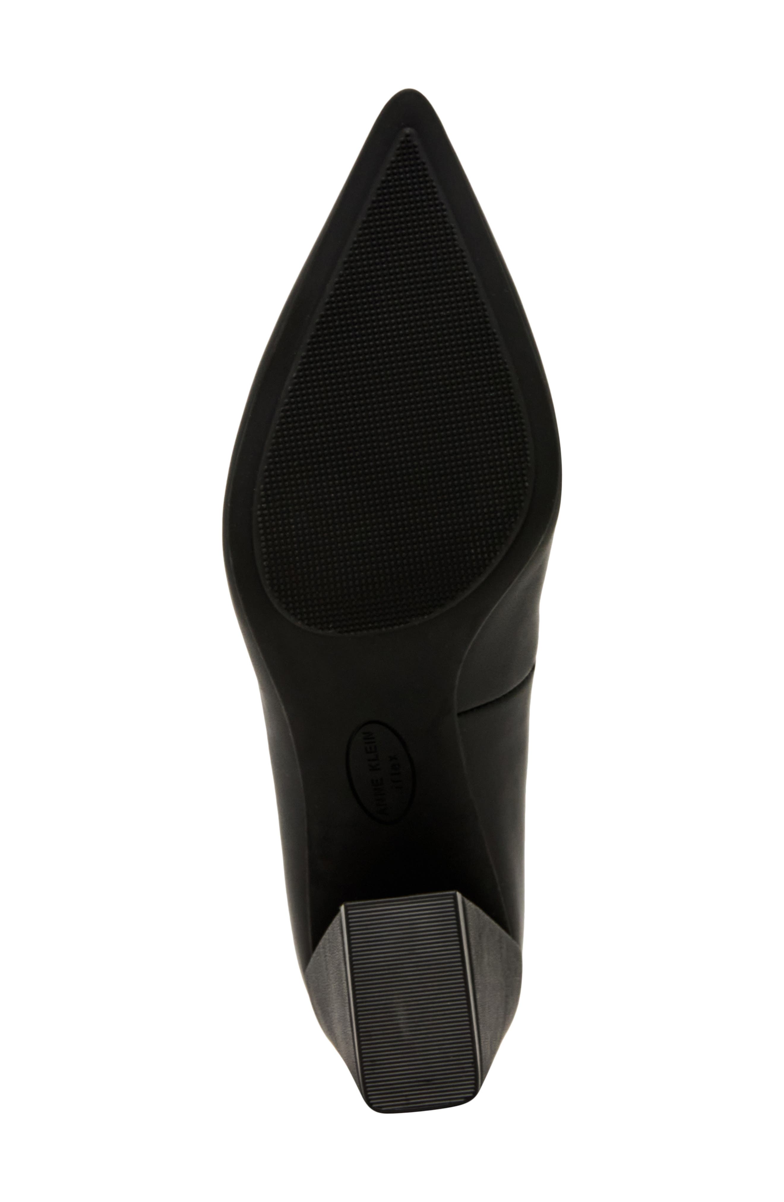 Anne Klein Relena Pointed Toe Pump, Alternate, color, Black Leather