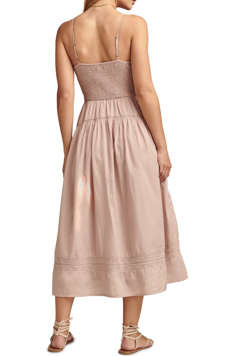 Lucky Brand Lace Trim Maxi Dress, Alternate, color, 