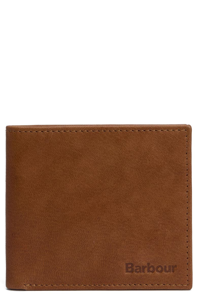 Barbour Beauly Leather Bifold Wallet, Main, color, 